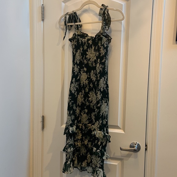 Abercrombie & Fitch green floral ruffle dress - Picture 5 of 6